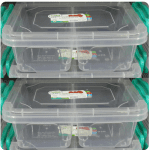 H.L. divided rectangle storage box 0.5L