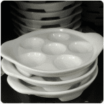 Snail dish 6 slots with small side handles