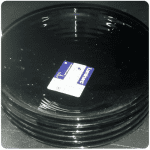 Harena noir black tempered glass bowl (M)