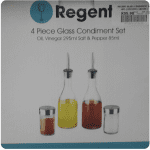 4pc glass condiment set