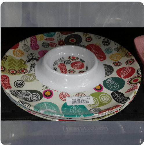 Melamine party chip&dip plate