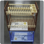 Double deck drainer with tray Ass. Colours