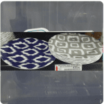 Melamine side plate 202x17mm grey OR blue