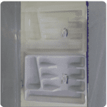 Small clear cutlery tray
